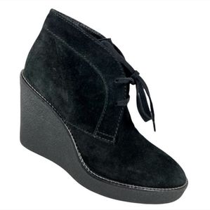 Aquatalia Vianna Suede Wedge Booties Size 8